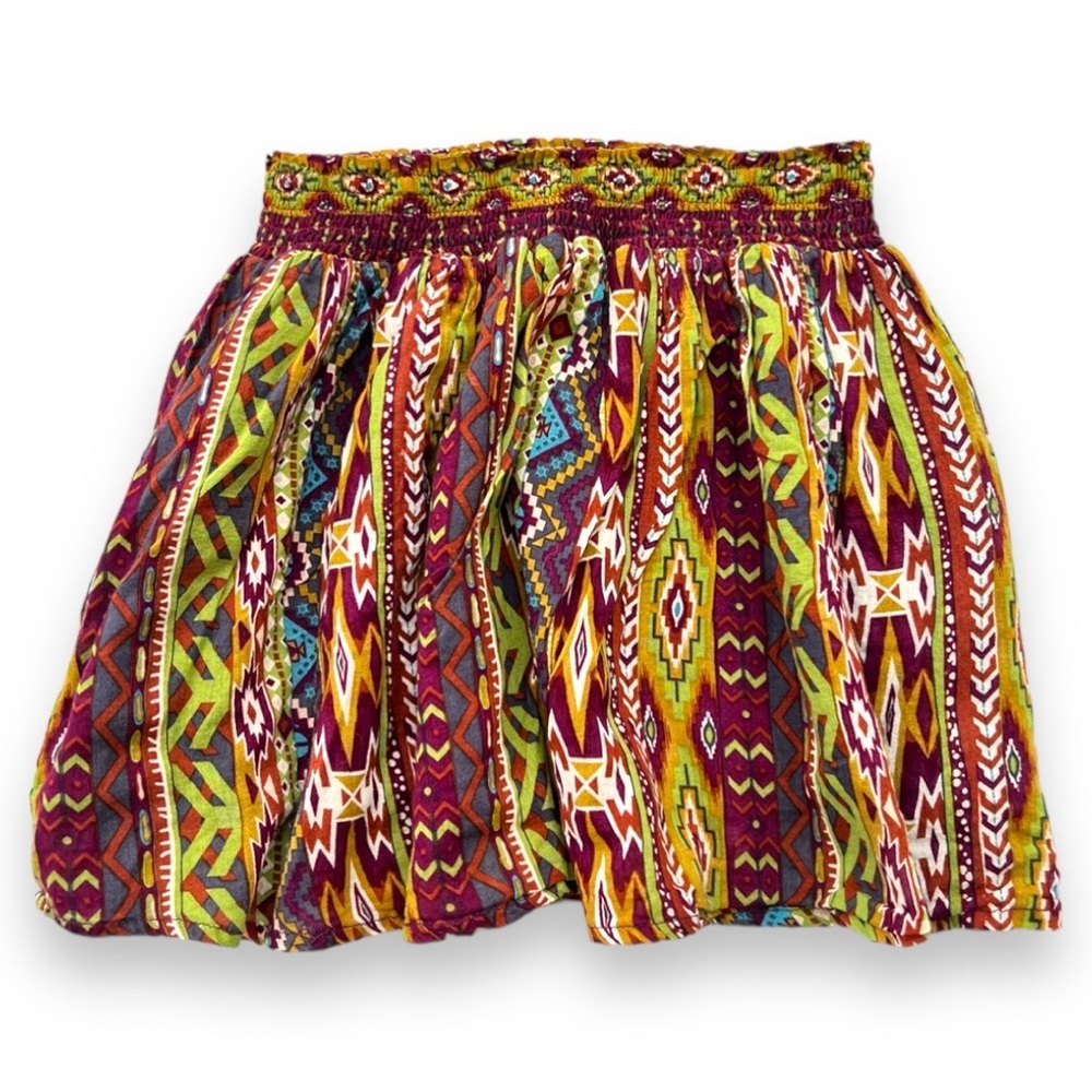 I Love H 81 Tribal Printed Skirt With 2 Side Packets